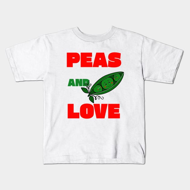 Peas And Love Kids T-Shirt by SartorisArt1